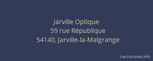 Jarville Optique