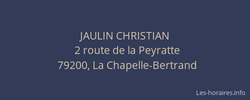JAULIN CHRISTIAN