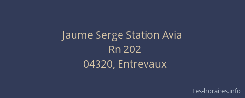 Jaume Serge Station Avia