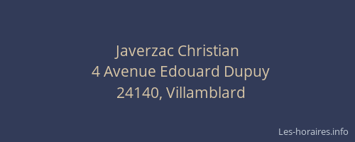 Javerzac Christian