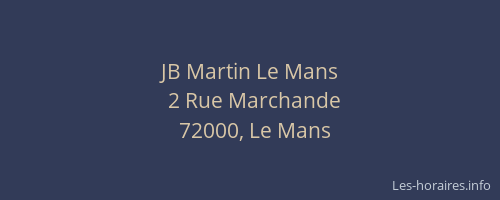 JB Martin Le Mans