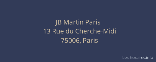 JB Martin Paris