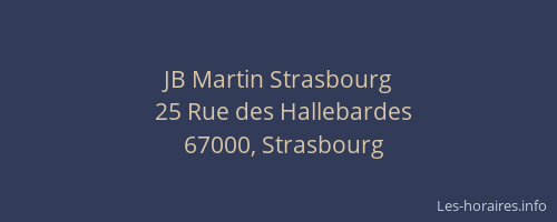 JB Martin Strasbourg