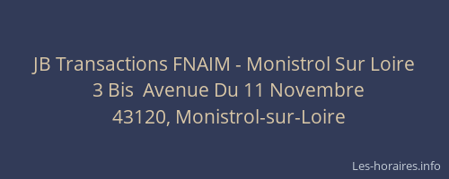 JB Transactions FNAIM - Monistrol Sur Loire