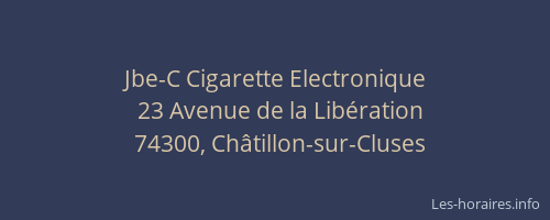 Jbe-C Cigarette Electronique