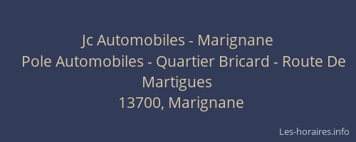 Jc Automobiles - Marignane