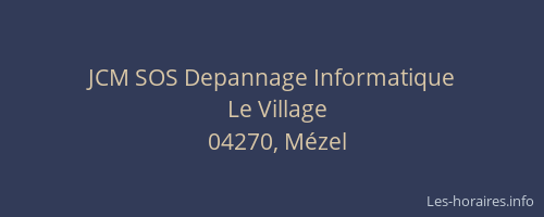 JCM SOS Depannage Informatique