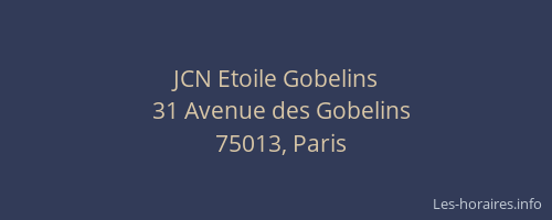 JCN Etoile Gobelins