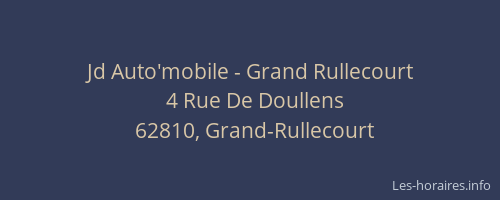 Jd Auto'mobile - Grand Rullecourt