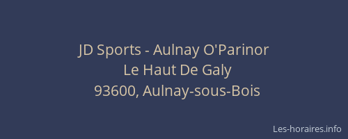 JD Sports - Aulnay O'Parinor