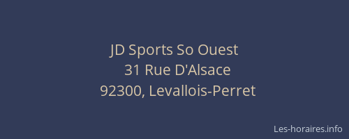 JD Sports So Ouest