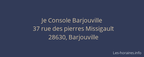 Je Console Barjouville