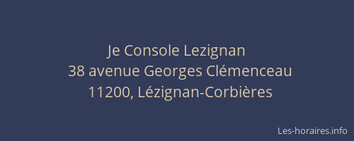 Je Console Lezignan