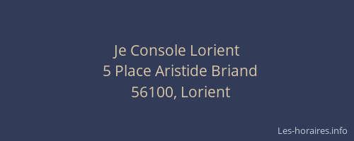 Je Console Lorient