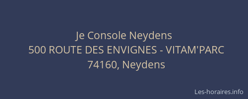 Je Console Neydens