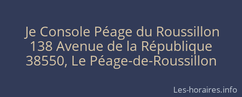 Je Console P&eacute;age du Roussillon