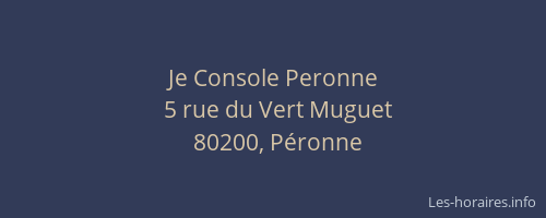 Je Console Peronne