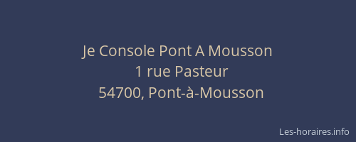 Je Console Pont A Mousson