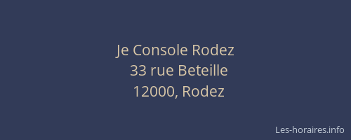 Je Console Rodez