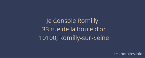 Je Console Romilly