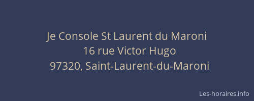 Je Console St Laurent du Maroni