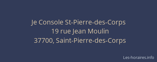 Je Console St-Pierre-des-Corps