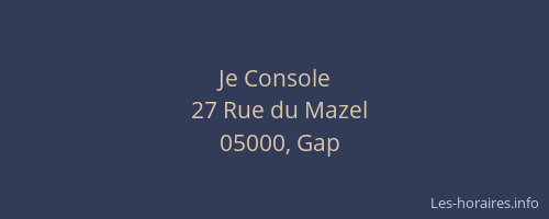 Je Console