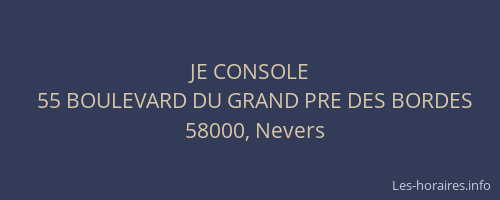 JE CONSOLE