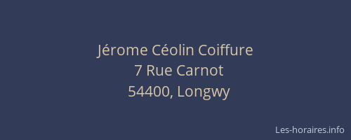 J&eacute;rome C&eacute;olin Coiffure