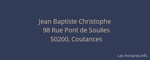 Jean Baptiste Christophe