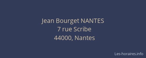 Jean Bourget NANTES