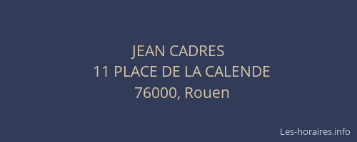 JEAN CADRES