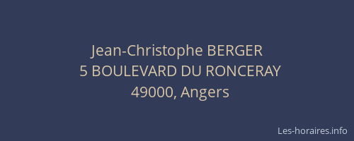 Jean-Christophe BERGER