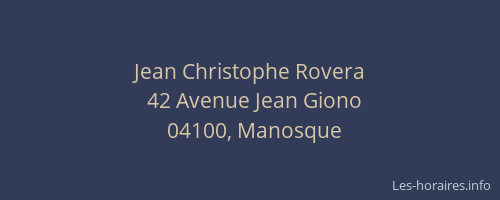 Jean Christophe Rovera
