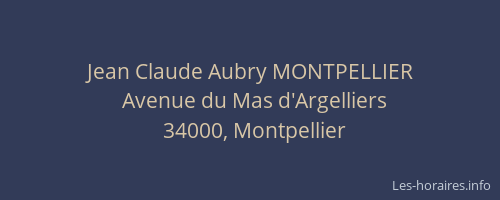 Jean Claude Aubry MONTPELLIER