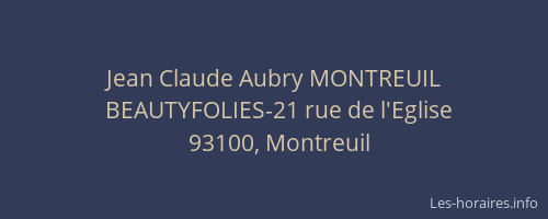 Jean Claude Aubry MONTREUIL