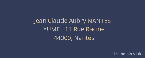 Jean Claude Aubry NANTES