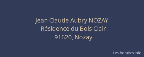 Jean Claude Aubry NOZAY