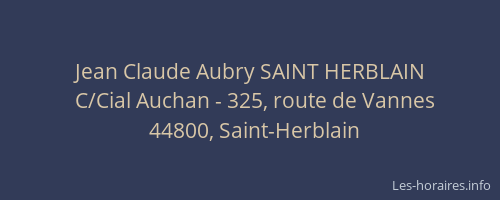 Jean Claude Aubry SAINT HERBLAIN
