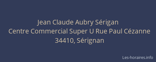 Jean Claude Aubry Sérigan