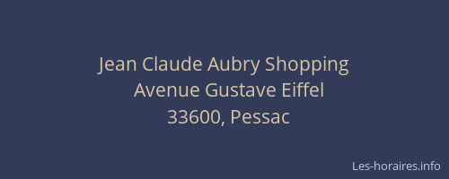 Jean Claude Aubry Shopping