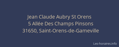 Jean Claude Aubry St Orens