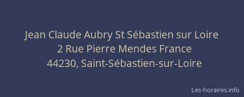 Jean Claude Aubry St Sébastien sur Loire