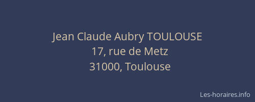 Jean Claude Aubry TOULOUSE