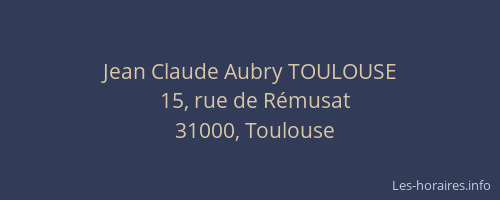 Jean Claude Aubry TOULOUSE
