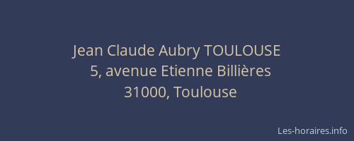 Jean Claude Aubry TOULOUSE
