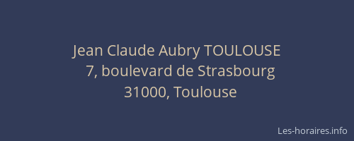 Jean Claude Aubry TOULOUSE
