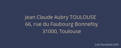 Jean Claude Aubry TOULOUSE