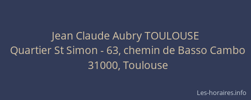 Jean Claude Aubry TOULOUSE