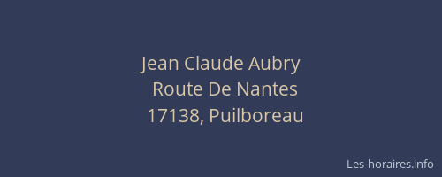 Jean Claude Aubry